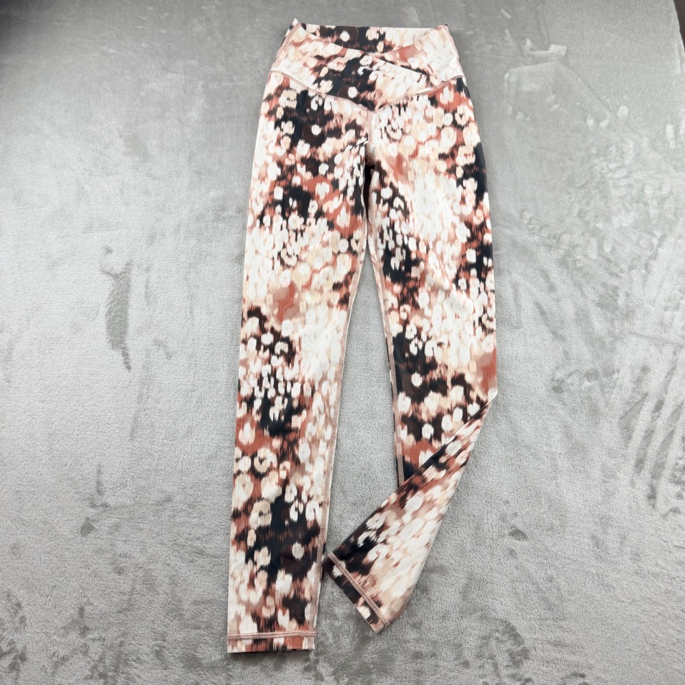 OFFLINE by Aerie Hi-Rise 7/8 Crossover Leggings Small Abstract Print Earth Tones